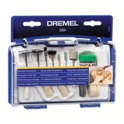 Set pastrimi dhe lustre Dremel 684, 20 pjesë, me kuti organizuese