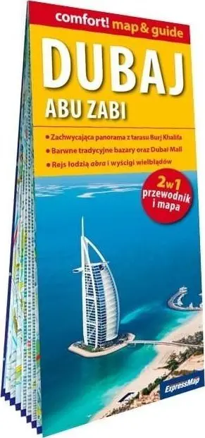 Hartë dhe guidë turistike Dubai Abu Dhabi Comfort Map Guide XL, 2in1, shkalla 1:1 550 000