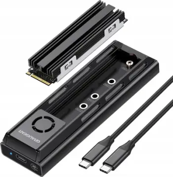 Dok stacion për SSD M.2 Graugear G-M205-20G-F, USB 3.2 Gen2x2, deri 20 Gbit/s, i zi