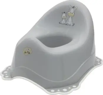Vaske tualeti për fëmijë Maltex Non-slip Potty, kundër rrëshqitjes, gri e çelët