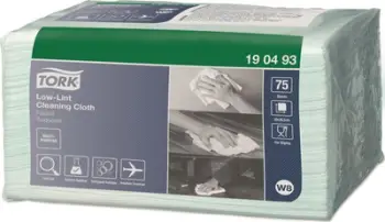 Leckë pastrimi Tork Low Lint, jo tëhuruar, 75 copë, turkeze