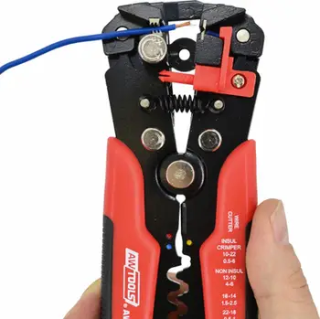 Set për zhveshje izolimi Awtools, me klema terminale, në kuti plastike