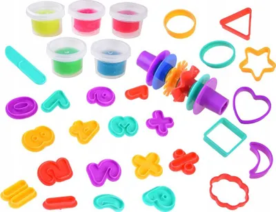Set plasteline ZA4292, forma numrash, lojë edukative, shumëngjyrëshe - 2
