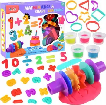 Set plasteline ZA4292, forma numrash, lojë edukative, shumëngjyrëshe