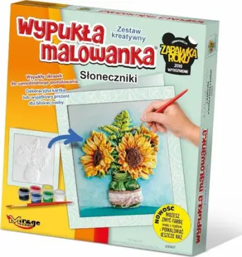 Set pikturimi Mirage Hobby Convex Painting Flowers Sunflowers, pikturë 3D, për fëmijë 5+
