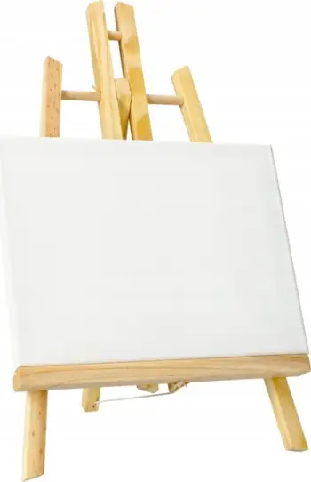 Set pikture Starpak Canvas With Easel 485120, telajo 18x24cm, triped druri, e bardhë