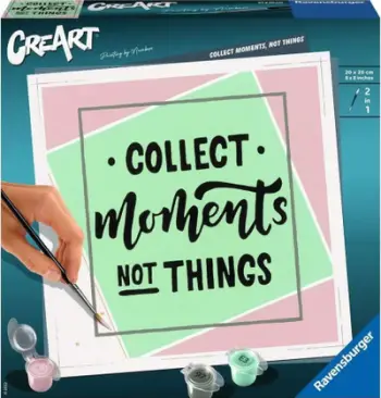 Set pikturimi Ravensburger CreArt Moments, painting by numbers, për fëmijë dhe të rritur, shumëngjyrësh