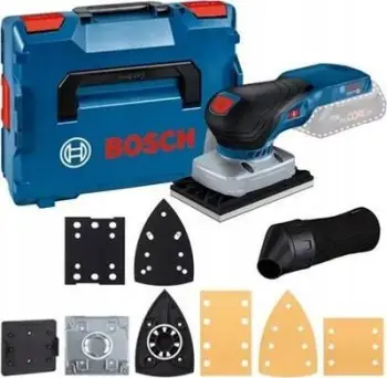 Lëmues orbital Bosch GSS 18V-13, pa kabllo, brushless, pa bateri, me kuti