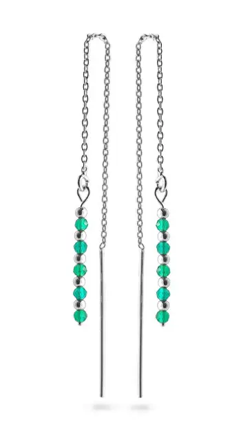Vathë për femra Again Jewelry AJKNS002, të argjendtë/gjelbër