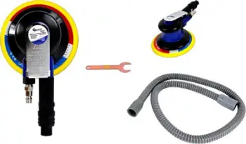 Lëmues pneumatike orbitale Geko G03141, 150mm, nxjerrje qendrore pluhuri, multingjyrëshe