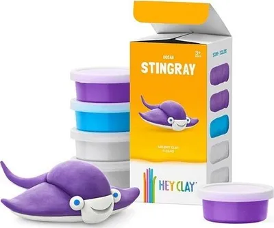 Set plasteline Hey Clay Stingray, 3 doza, multingjyrëshe - 3