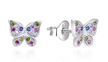 Vathë për femra Agatha Butterflies AGT-E070PC, të argjendtë/ shumëngjyrësh