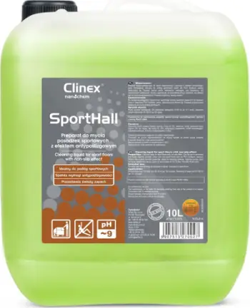 Lëng pastrues Clinex SportHall, për PVC linoleum parket, efekt antirrëshqitës, 10L