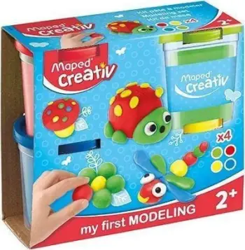 Set plasteline Maped Creativ My First Modeling Dough, 4 ngjyra, për fëmijë