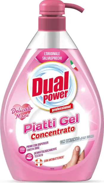 Lëng larës për enë Dual Power Delicate Hands, 1L, me pompë