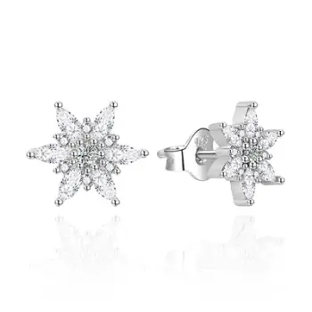 Vathë për femra Agato Snowflakes AGT-E003PW, të argjendtë