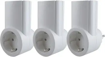Set priza me telekomandë REV 00834514, 3 copë, kontroll deri 35m, të bardha