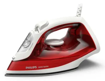 Hekuri me avull Philips 2000 Series DST2010/40, pllaka jo ngjitëse, i kuq e bardhë