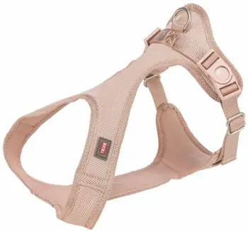 Set qafore dhe zinxhiri për qen Trixie Comfort Soft Touring Blush, 35-60 cm, e rozë