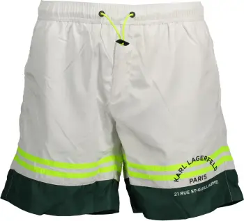 Shorce noti KARL LAGERFELD BEACHWEAR për meshkuj, të bardha