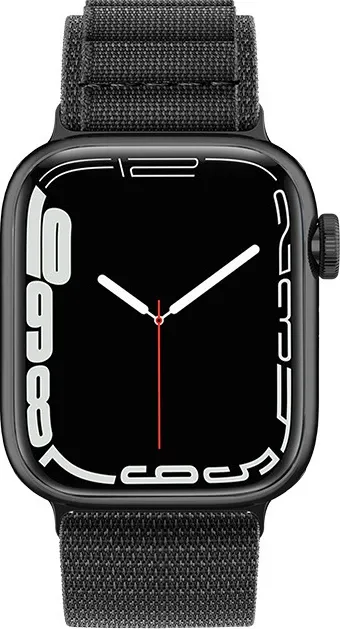 Rrip Alpine për Apple Watch Hurtel, plastikë, kapëse çeliku, 42/44/45/49 mm, zi - 2