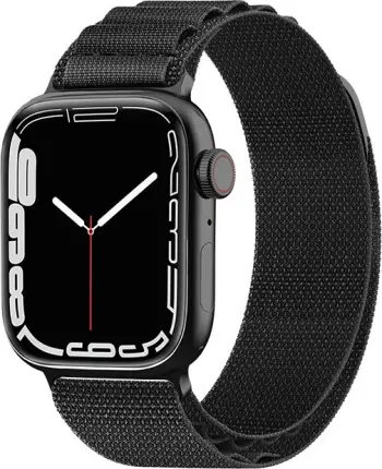 Rrip Alpine për Apple Watch Hurtel, plastikë, kapëse çeliku, 42/44/45/49 mm, zi