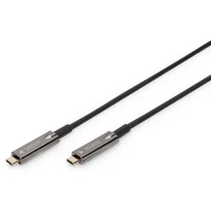 Kabllo USB DIGITUS 3.1 Type‑C në Type‑C Plug/Plug AOC Hybrid 4K@60Hz 20m - 1