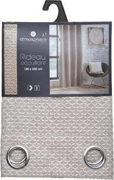Perde Blackout Atmosphera Mattone Lin, 140 x 260 cm, poliester, ngjyrë liri
