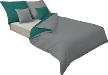 Set shtrati Matex Double Face Green Graphite, 140x200 cm, 100% pambuk satin, jeshil grafit