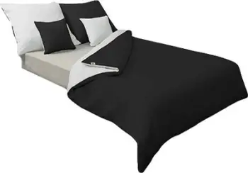 Set posteqesh Matex Satin Bedding, 140x200 cm, 100% pambuk, e bardhë e zezë