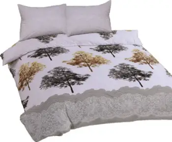 Set shtrati Matex Satin Bedding R20, 220x200 cm, pambuk sateni, gri me ari