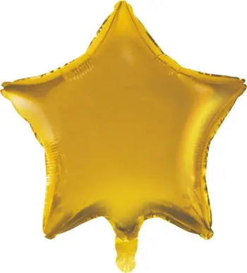 Balonë folie Godan B&amp;C Star, 44cm, yll, ari mat