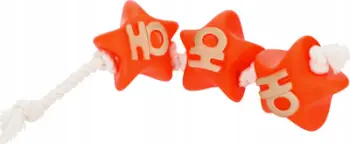 Lodër për qen Dingo Christmas Rope Stars, 32 cm, portokalli