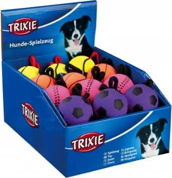Top lodër me litar TRIXIE Neon, gome e butë, diametër 6 cm, 30 cm