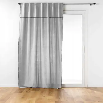 Perde Mistraline, pambuk i ricikluar, 140x240 cm, gri