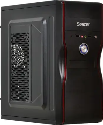 Kasa kompjuteri Spacer Mercury, ATX MidTower, me furnizim energjie, e zezë