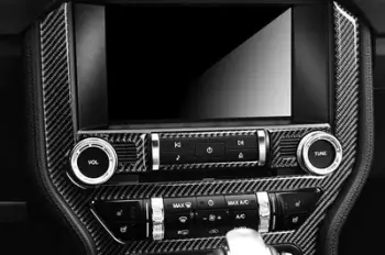 Kornizë timoni MTuning për komanda radio Ford Mustang 15-19, efekt karboni, ABS, e zezë