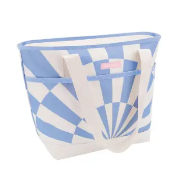 Çantë termike Spokey Acapulco, 12L, për plazh dhe piknik, blu e bardhë