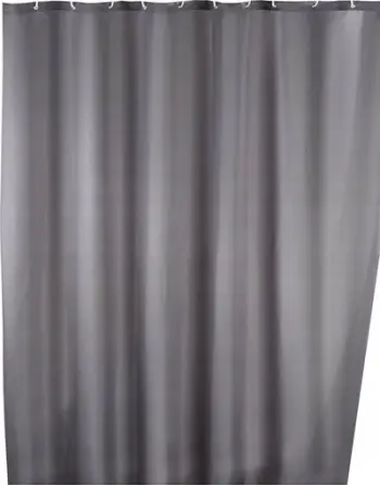 Perde dushi Wenko 20044100, tekstile, anti myk, 180 x 200 cm, gri