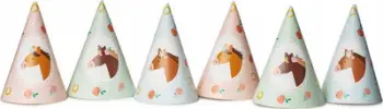 Kapele feste Partydeco Horse Party, 16 x 11 cm, set 6 copë, shumëngjyrëshe
