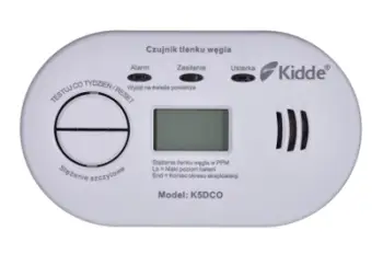 Detektor monoksidi karboni Kidde K5DCO, ekran LCD, jetë 10 vjet