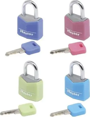 Set dryna Master Lock 9120EURQCOLNOP, 4 copë, me çelës të njëjtë, shumëngjyrësh