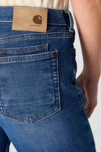 Xhinse Carhartt Essential për femra, Rugged Flex, madhësia 8, blu