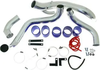 Set tubacionesh intercooleri TurboWorks PP-IC-016, për Nissan 200SX S14 SR20DET, alumini 76mm, argjendtë