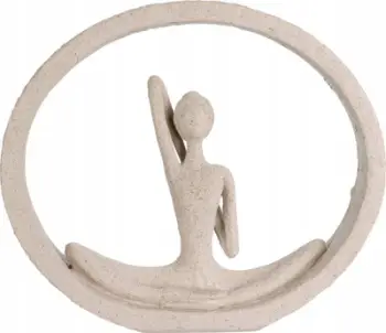 Figurinë dekorative Yoga, 19.5 cm, polystone, ngjyrë e zezë
