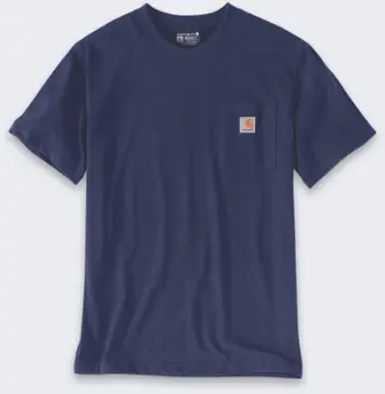 Bluzë Carhartt Workwear K87 Pocket, pambuk, S, blu e errët