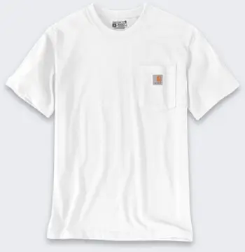 Bluzë Carhartt Workwear K87 Pocket, pambuk, XS, e bardhë