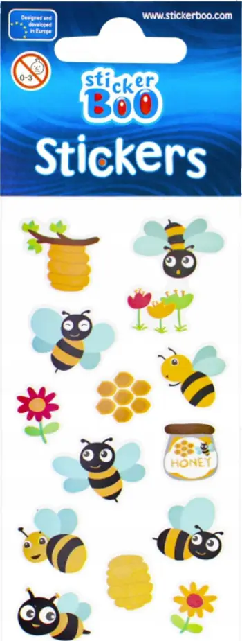 Stikera dekorative Sticker Boo Bees 483492, 7x18cm, set me bleta