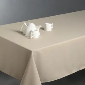 Mbulesë tryeze drejtkëndore, 150 x 300 cm, rezistente ndaj njollave, ngjyrë lino