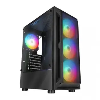 Kuti kompjuteri Rampage Shiva, Mid Tower, 4x 120mm Rainbow, e zezë